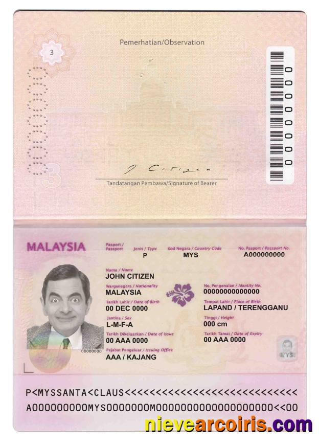 Malaysia passport 2010-2017